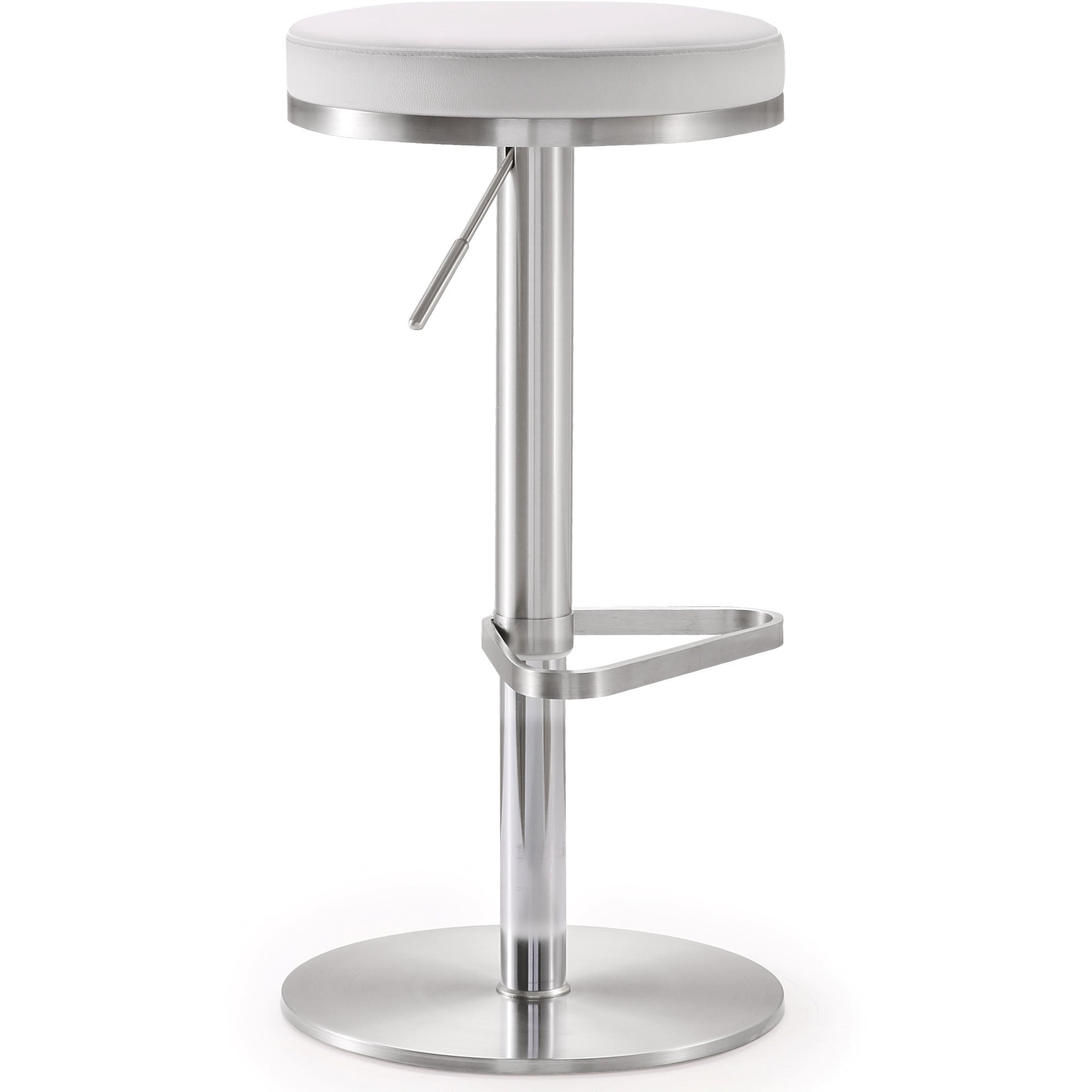 Farah White Stainless Steel Barstool - living-essentials