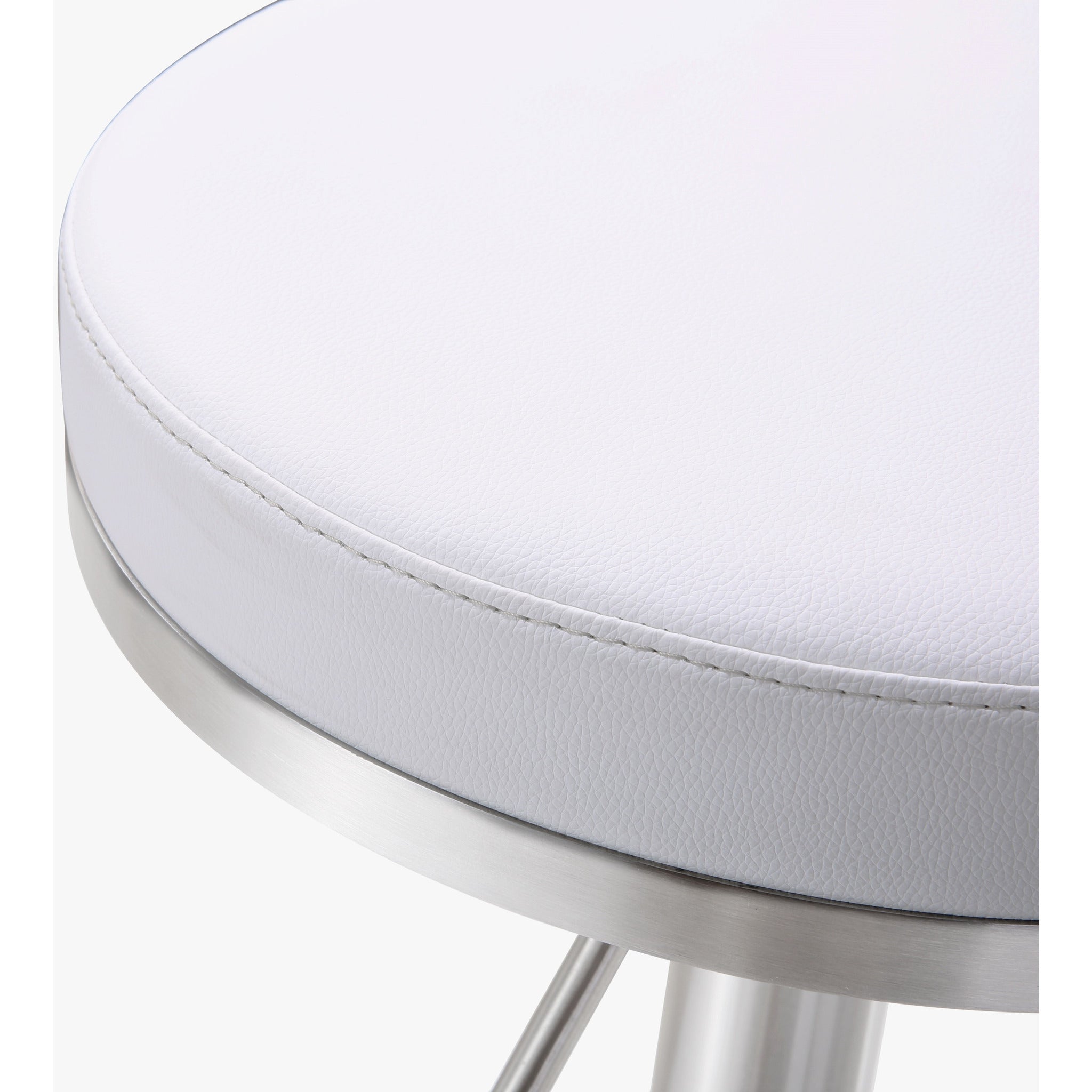 Farah White Stainless Steel Barstool - living-essentials