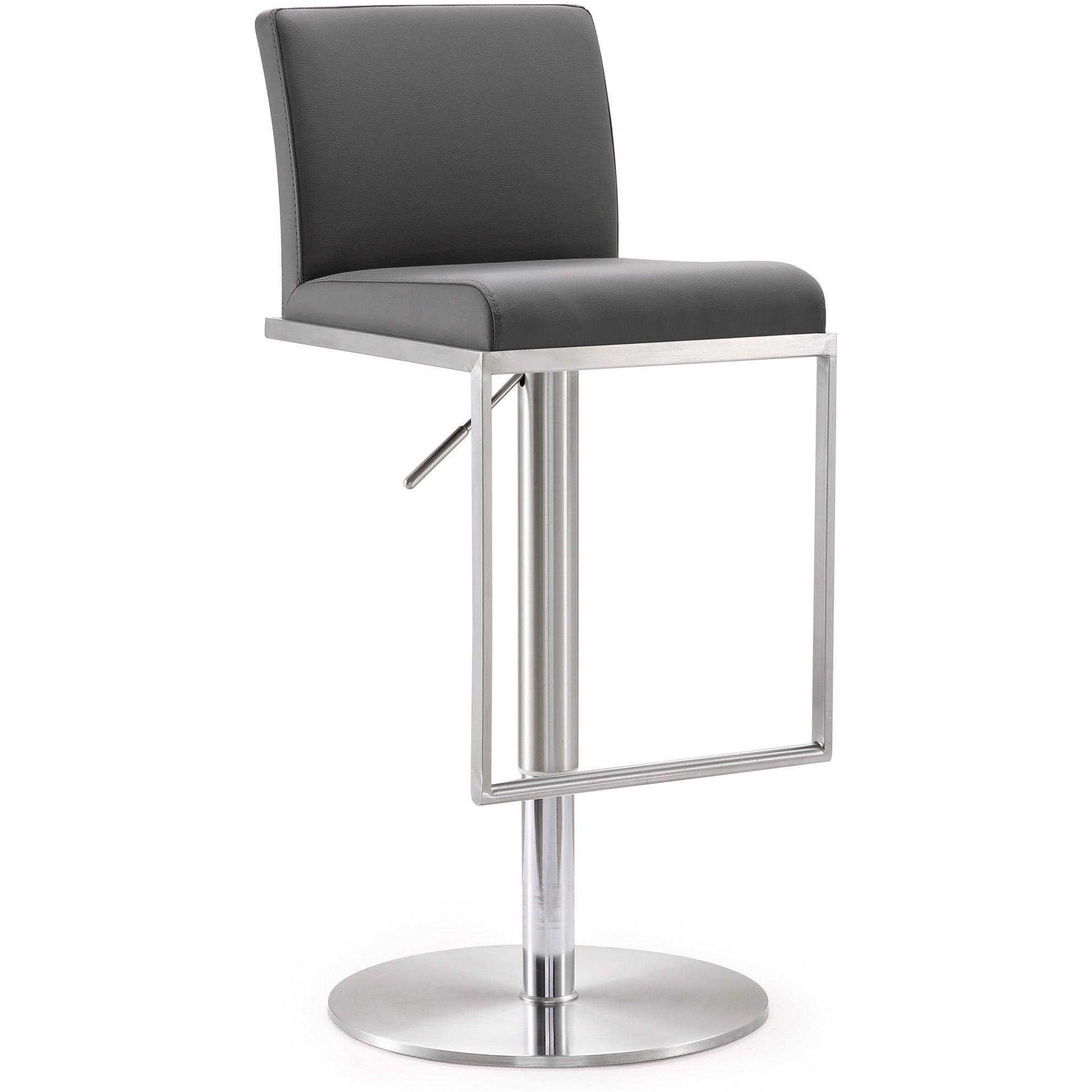 Amarie Grey Stainless Steel Barstool - living-essentials