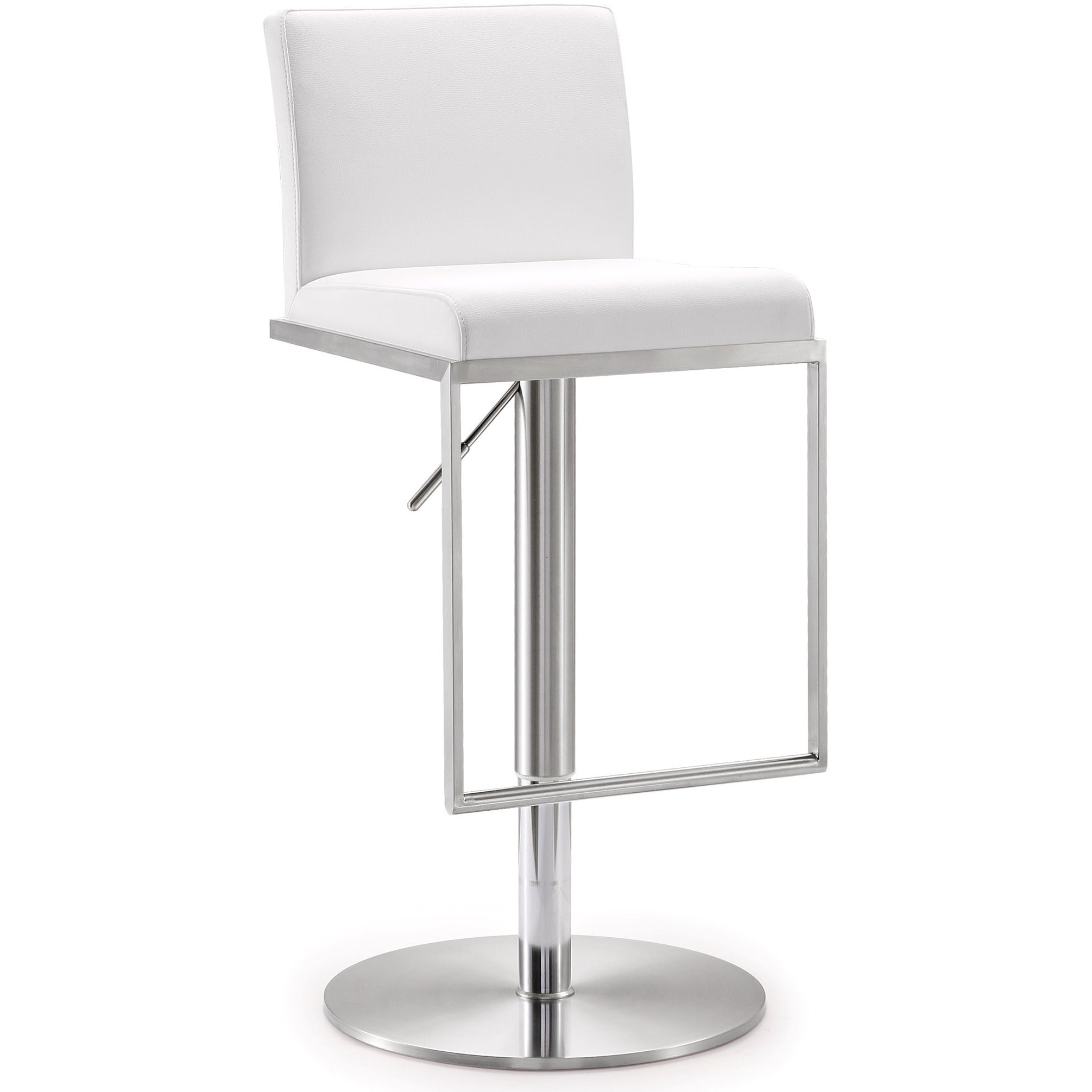 Amarie White Stainless Steel Barstool - living-essentials