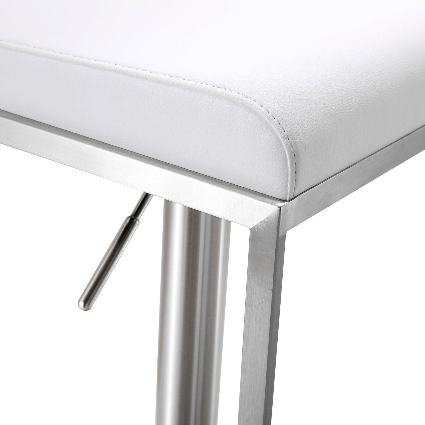 Amarie White Stainless Steel Barstool - living-essentials