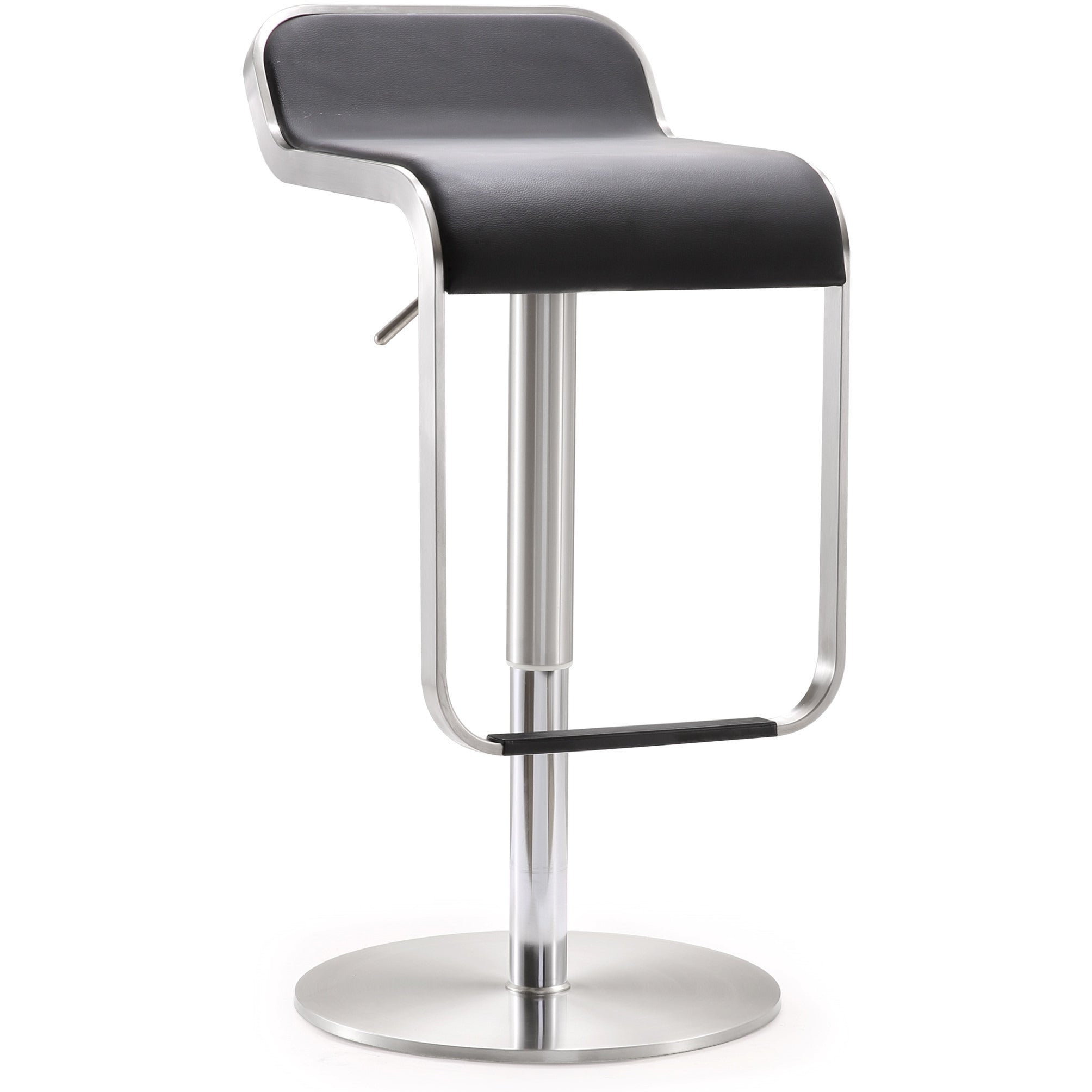 Turin Black Stainless Steel Barstool - living-essentials