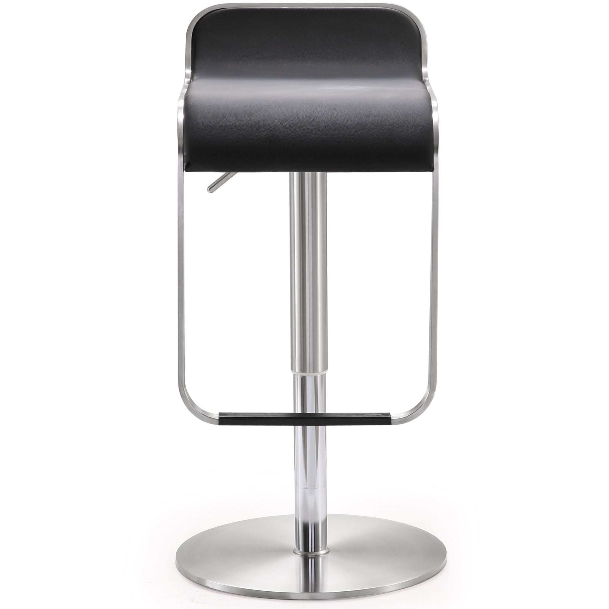 Turin Black Stainless Steel Barstool - living-essentials