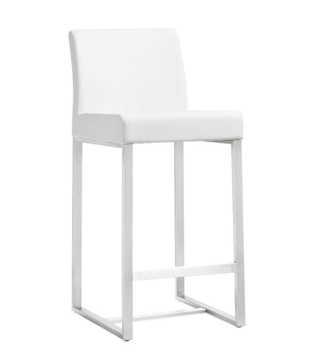 Deangelo White Steel Counterstool (Set of 2) - living-essentials