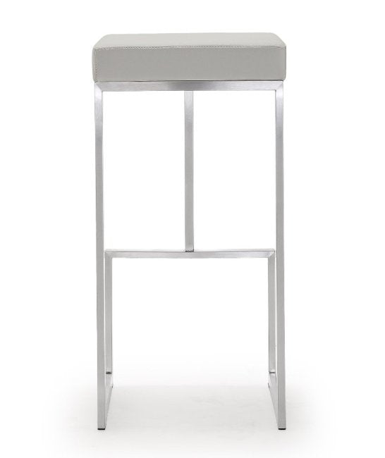 Ferras Light Grey Steel Barstool (Set of 2) - living-essentials