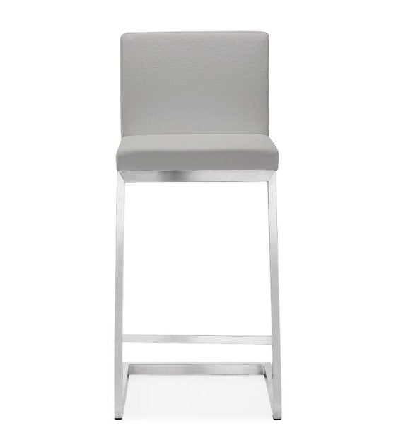 Parri Light Grey Steel Counter Stool (Set of 2) - living-essentials