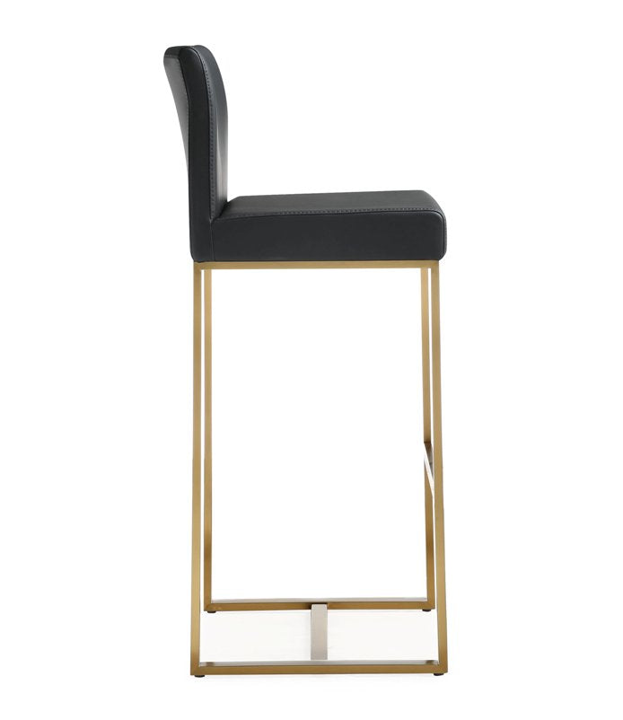 Deangelo Black Gold Steel Barstool (Set of 2) - living-essentials