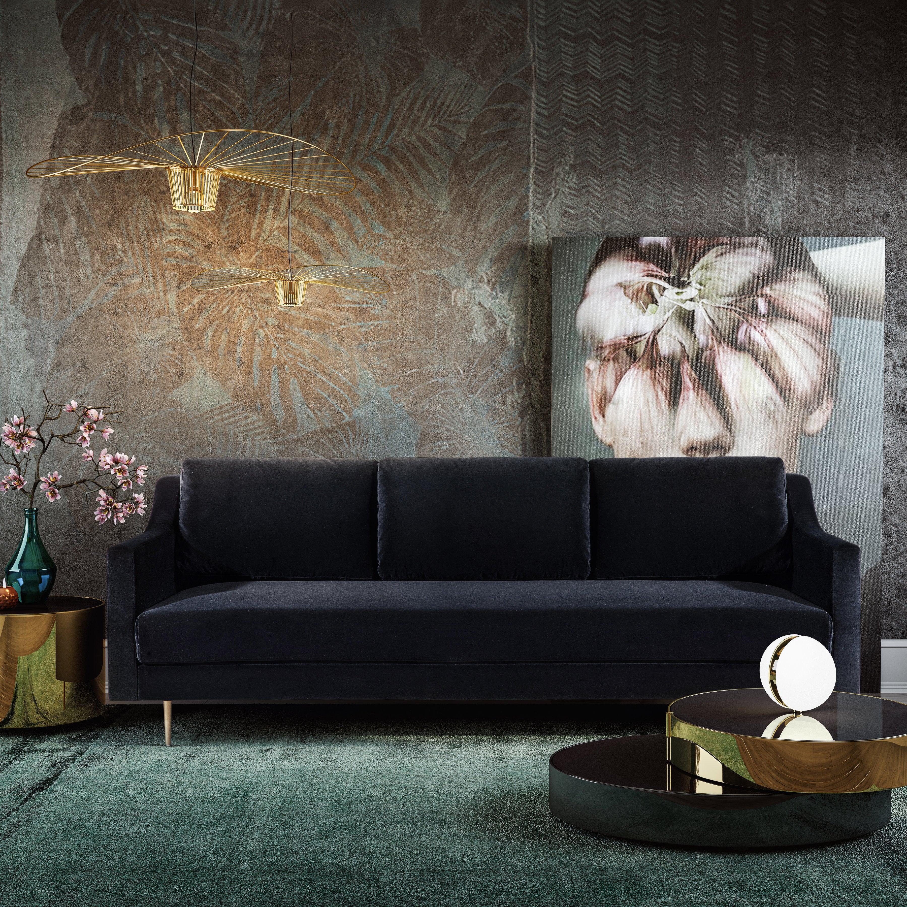 Milena Velvet Sofa - living-essentials