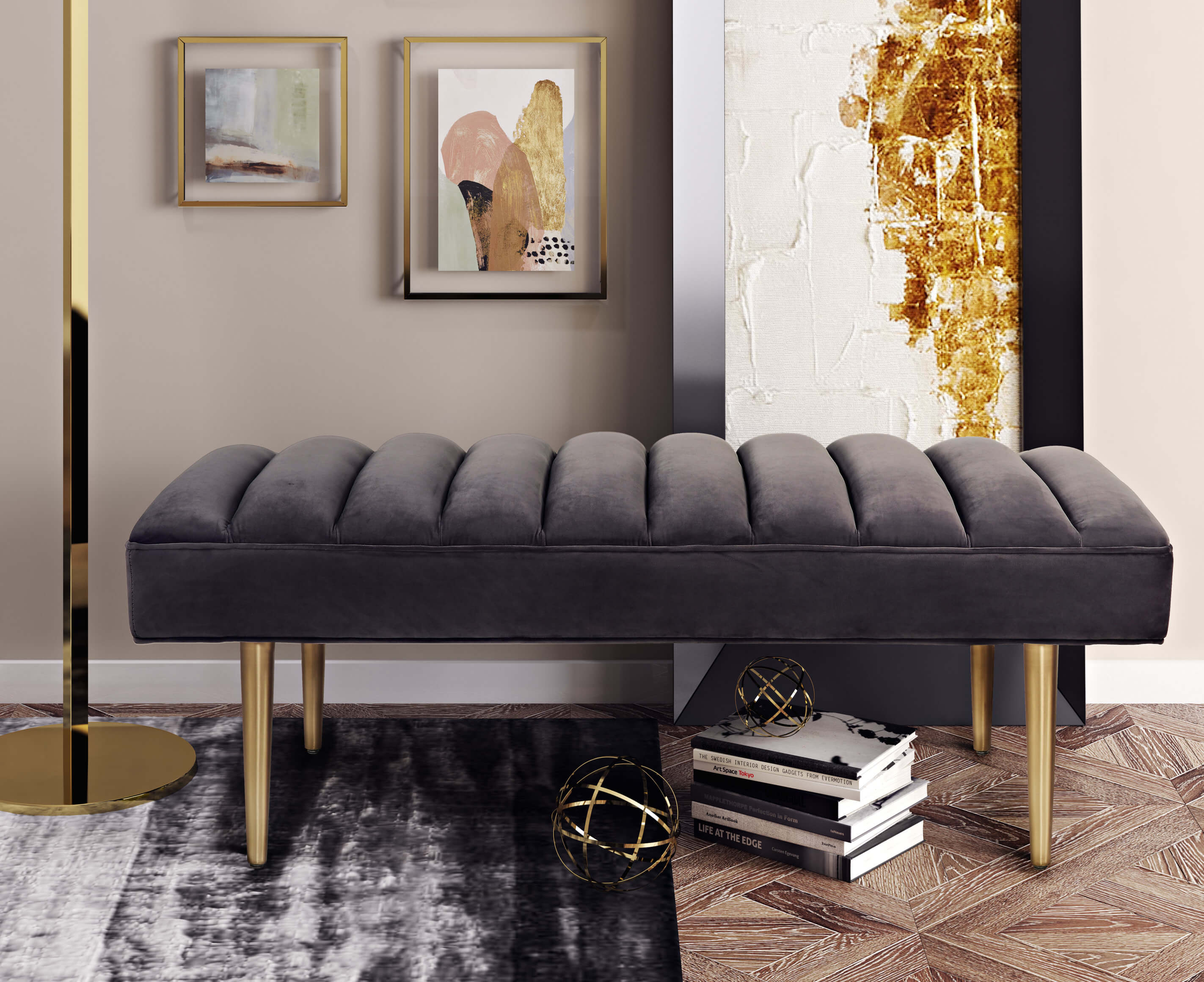 Jax Velvet Bench - living-essentials