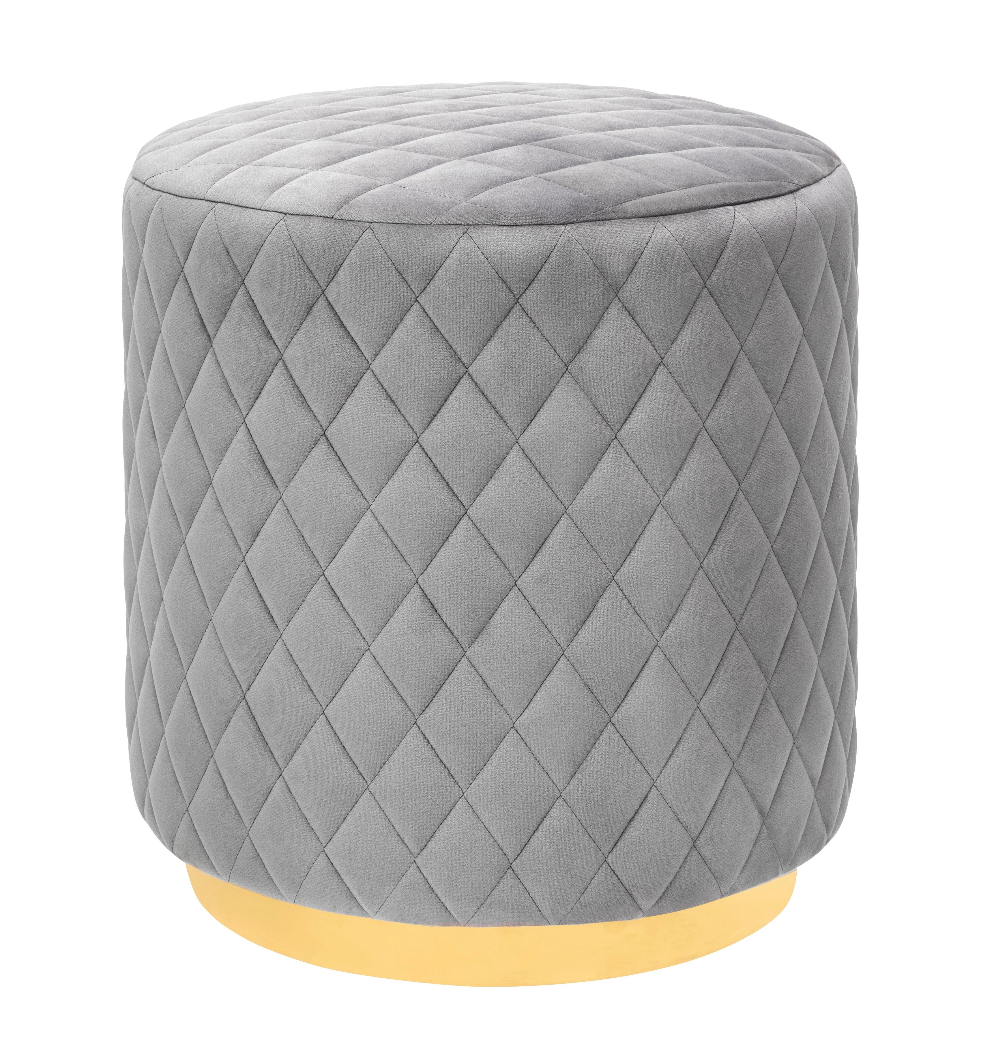 Diamond Velvet Ottoman - living-essentials