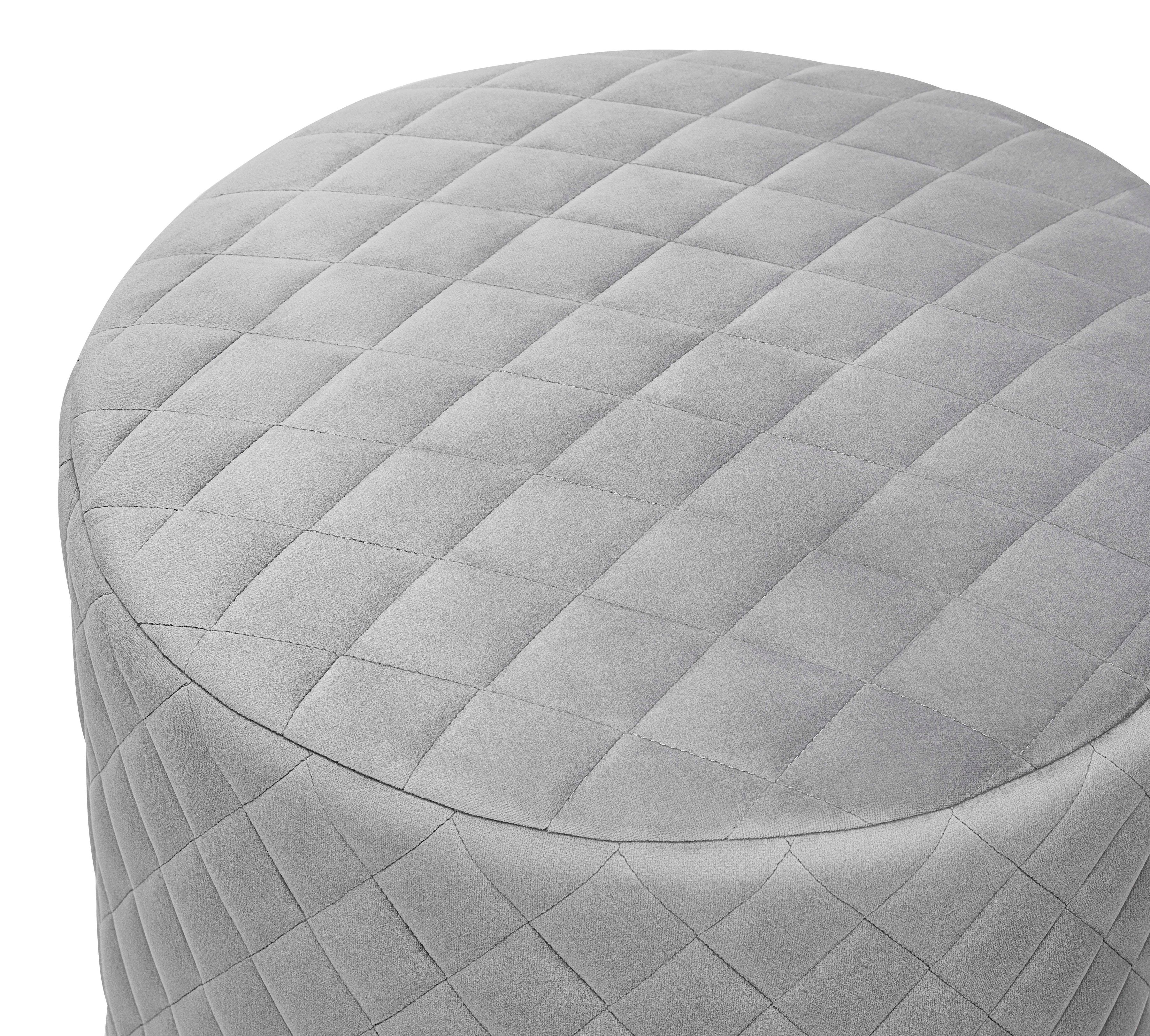 Diamond Velvet Ottoman - living-essentials