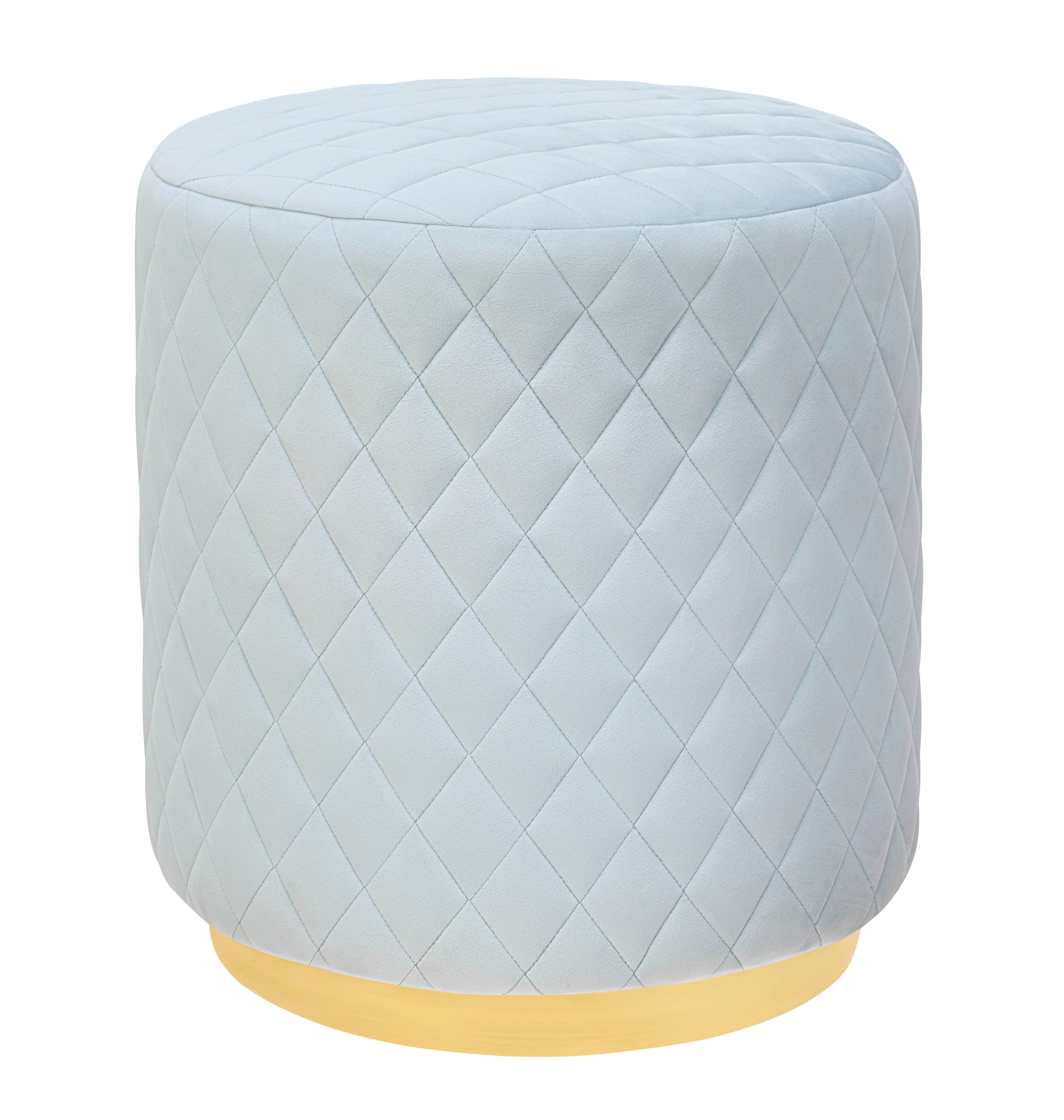 Diamond Velvet Ottoman - living-essentials