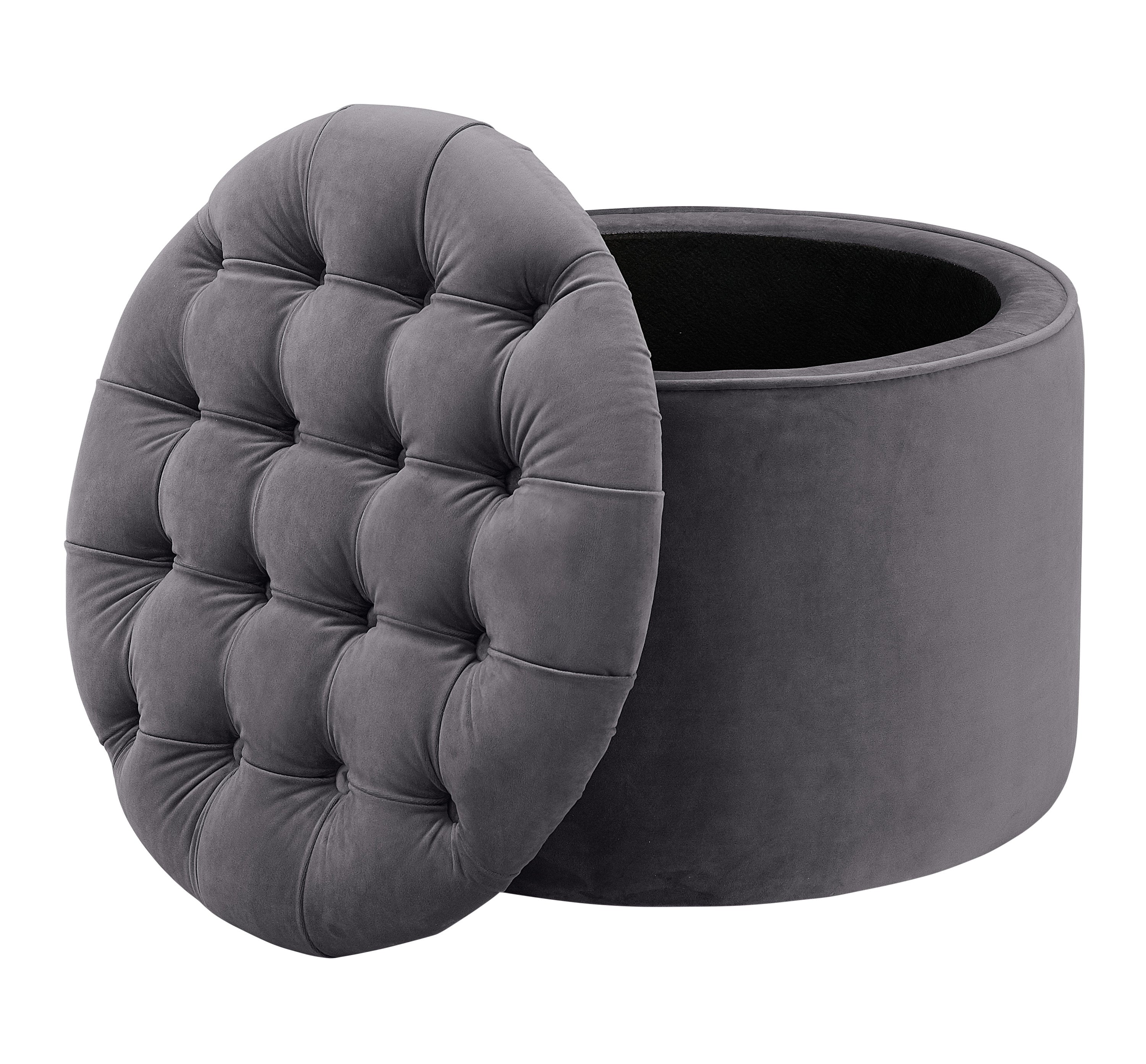 Queen Velvet Storage Ottoman - living-essentials