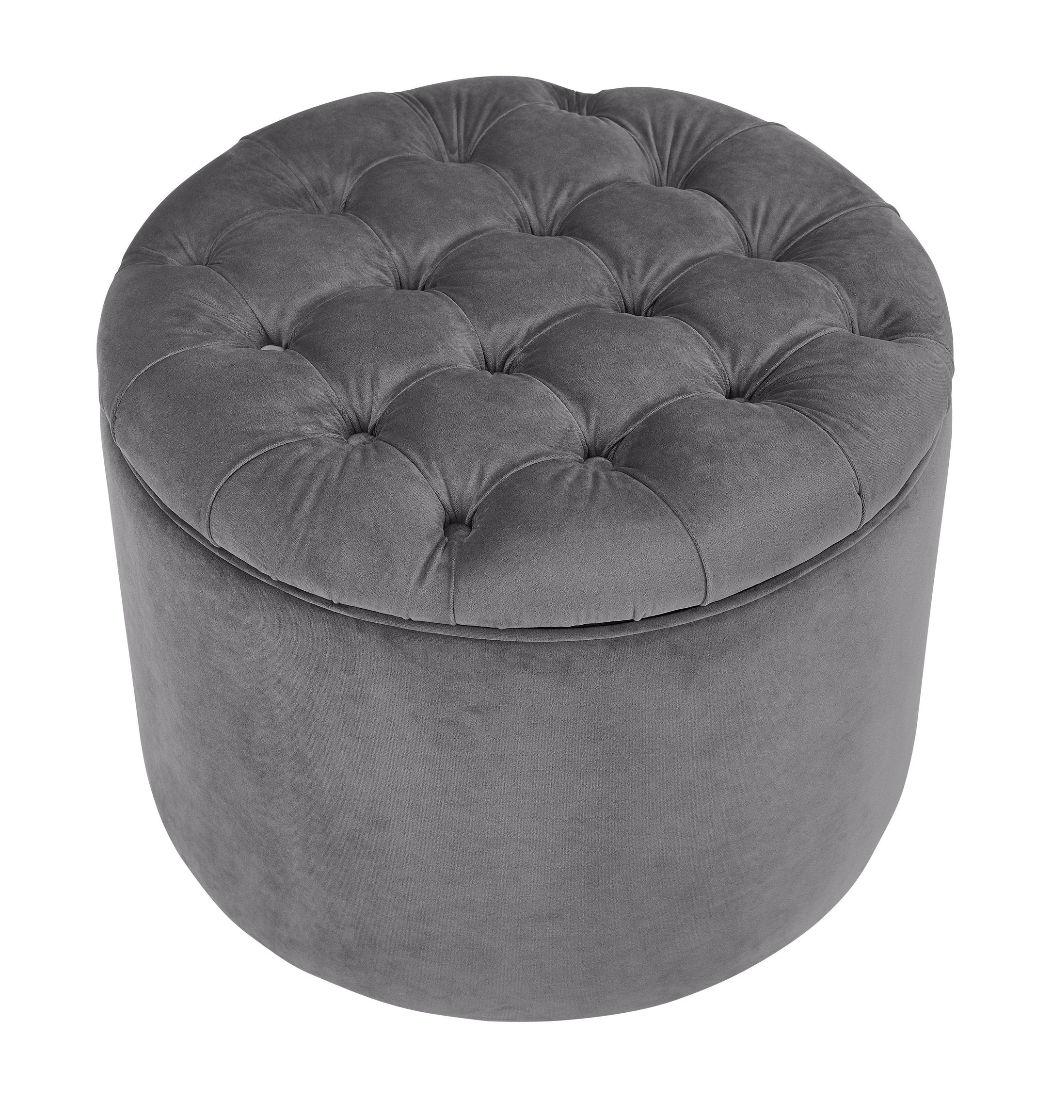 Queen Velvet Storage Ottoman - living-essentials