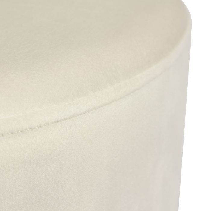 Fayette Cream Velvet Ottoman