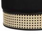 Fayette Black Velvet Ottoman