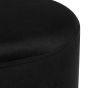 Fayette Black Velvet Ottoman