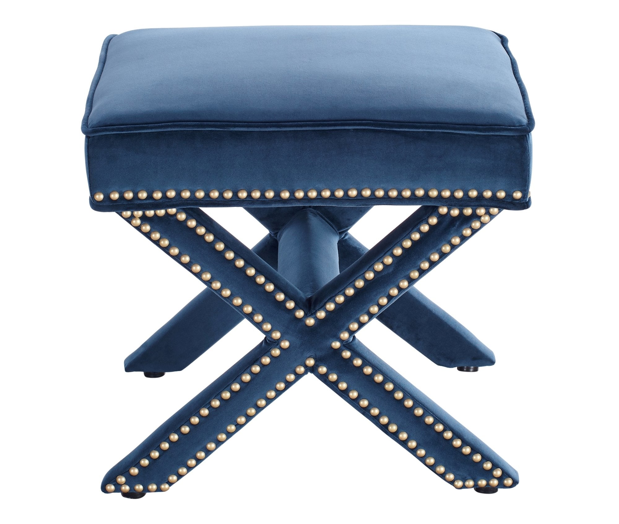 Reeve Velvet Ottoman - living-essentials