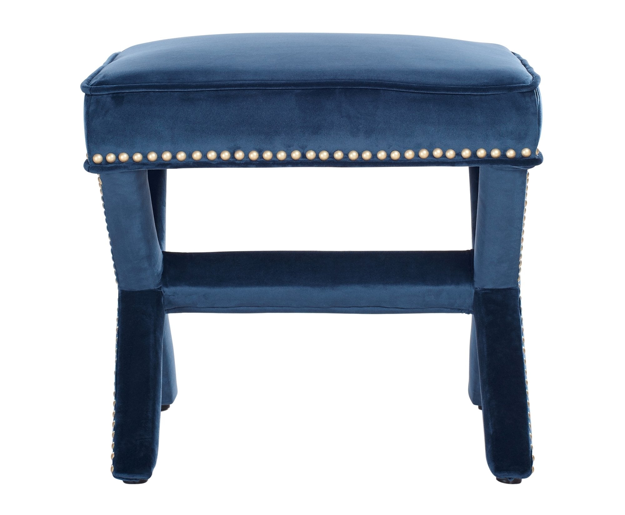 Reeve Velvet Ottoman - living-essentials