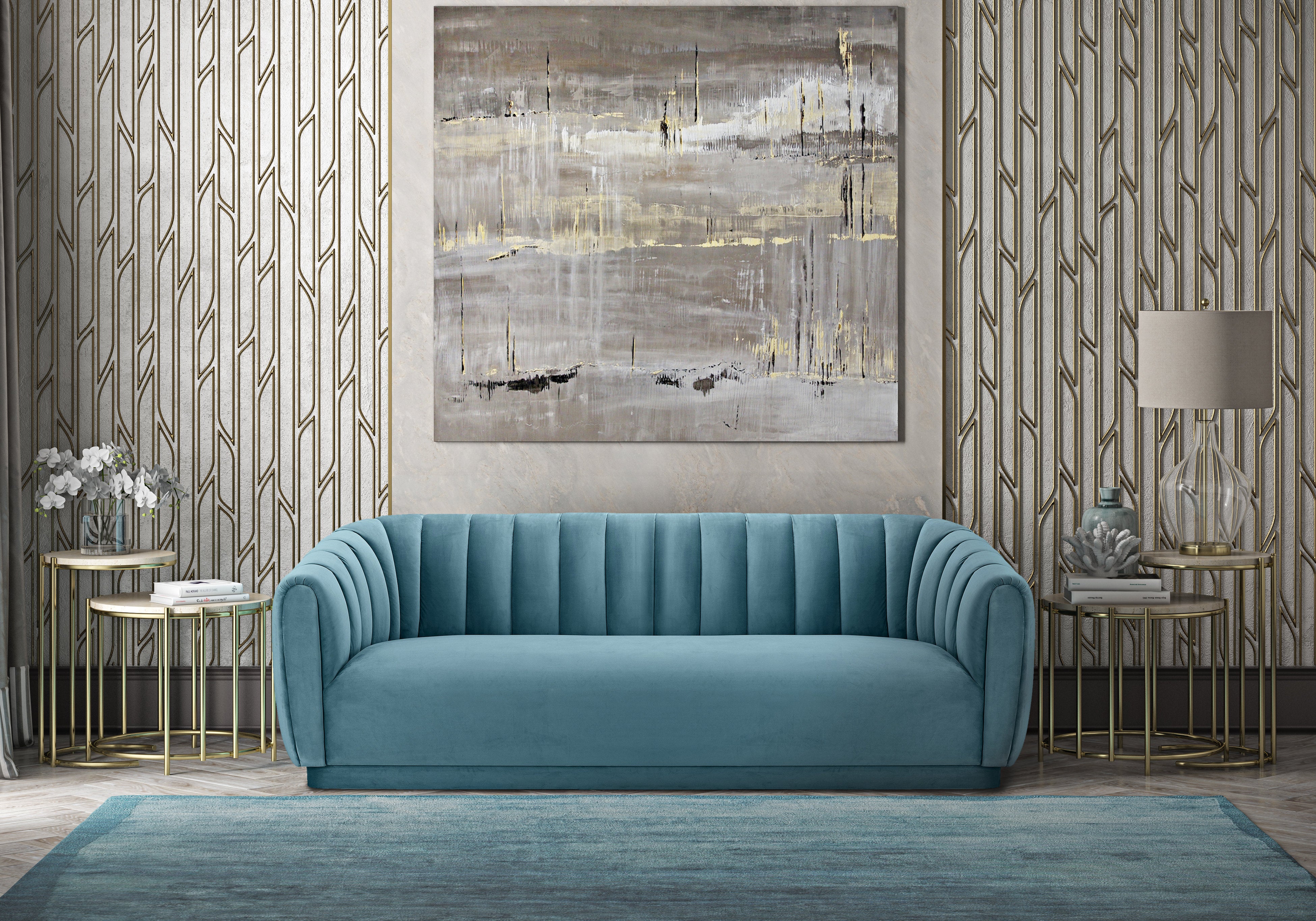 Hamptons Velvet Sofa - living-essentials