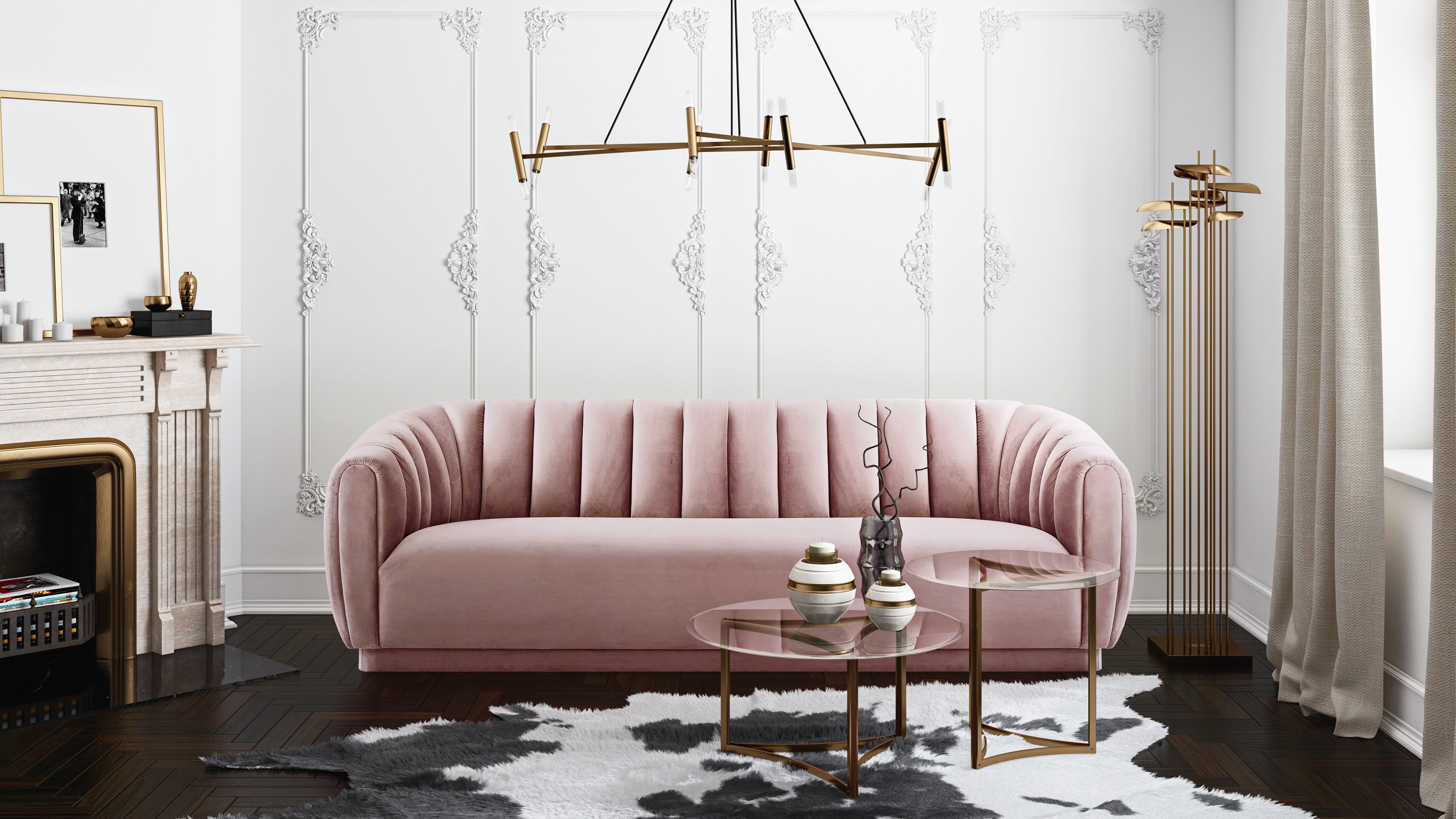 Hamptons Velvet Sofa - living-essentials