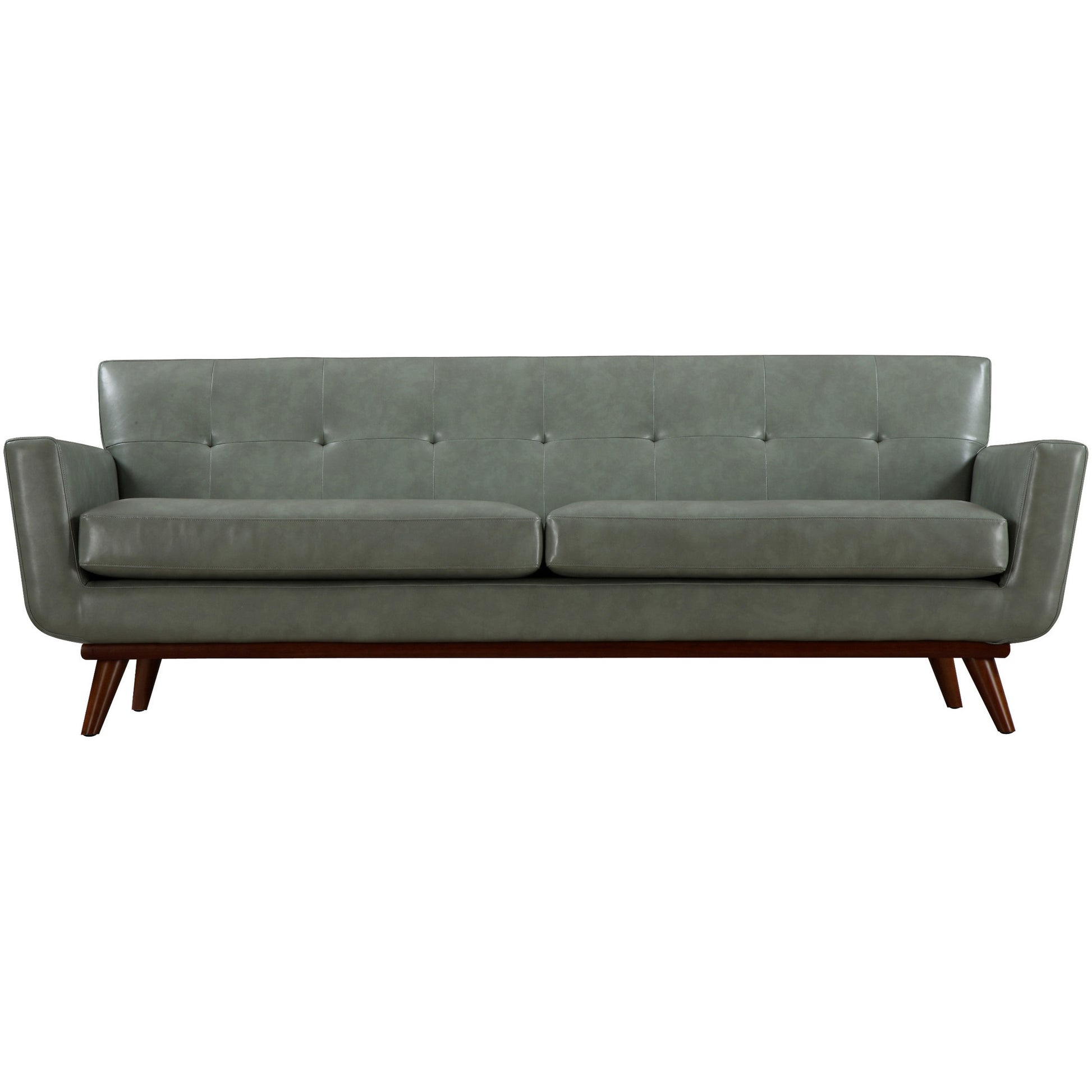 Queen Mary Dark Grey Leather Sofa - living-essentials
