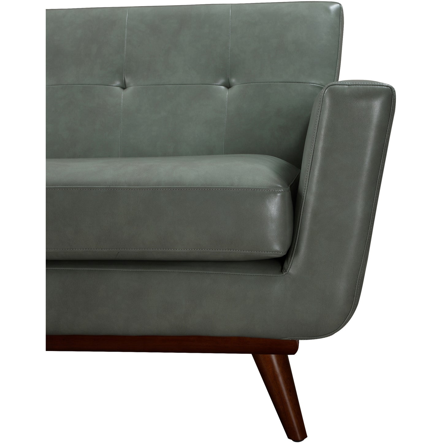 Queen Mary Dark Grey Leather Sofa - living-essentials