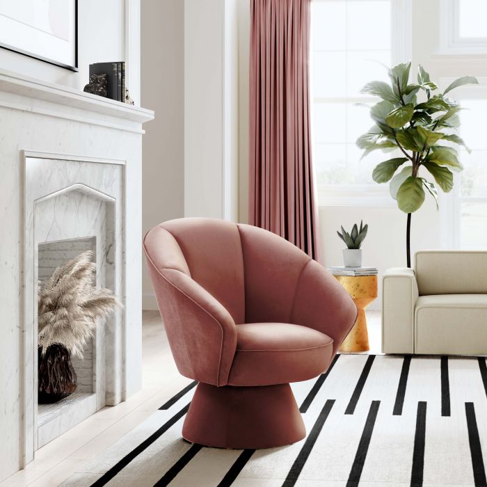 Agathe Salmon Accent Chair