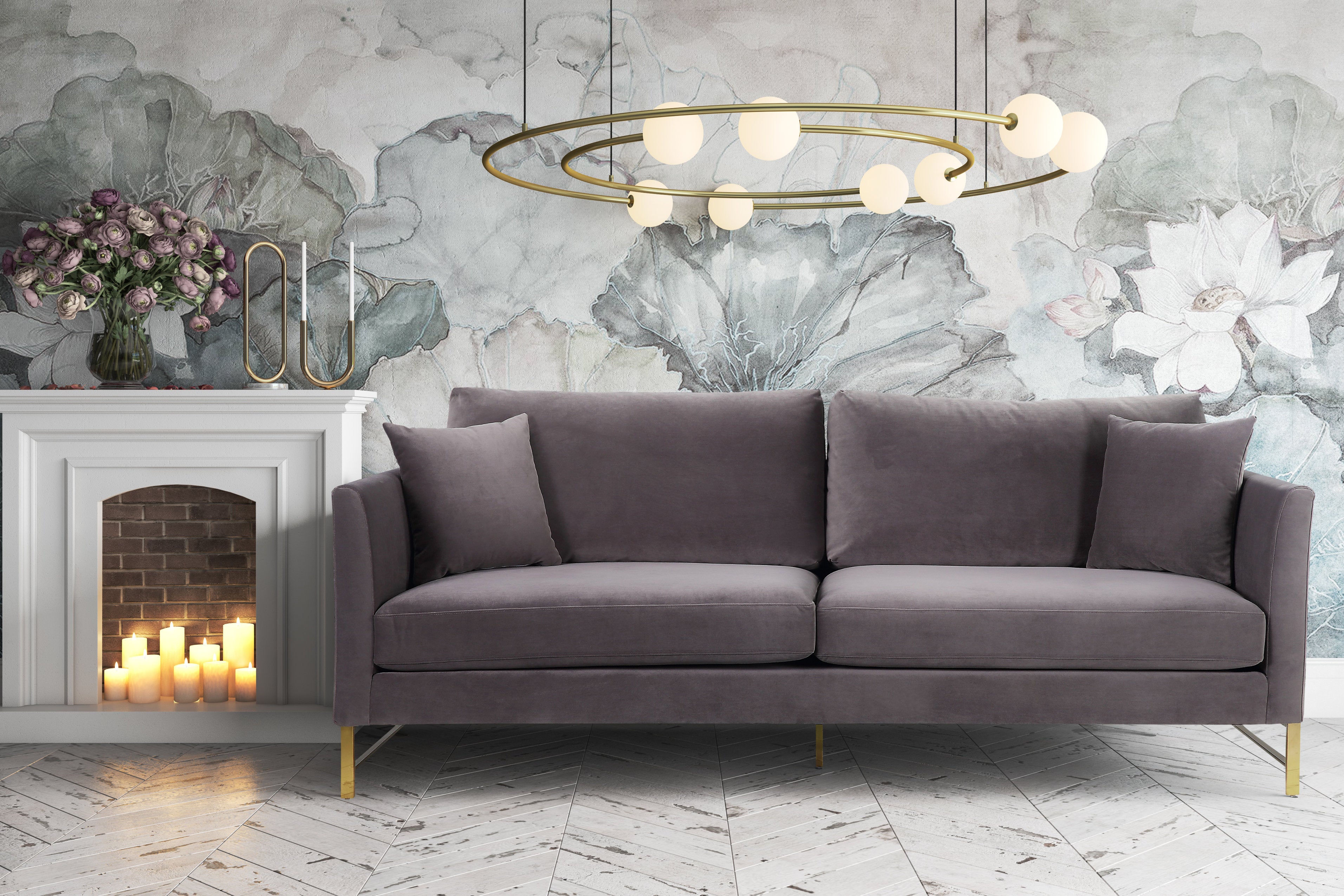 Malinda Velvet Sofa - living-essentials