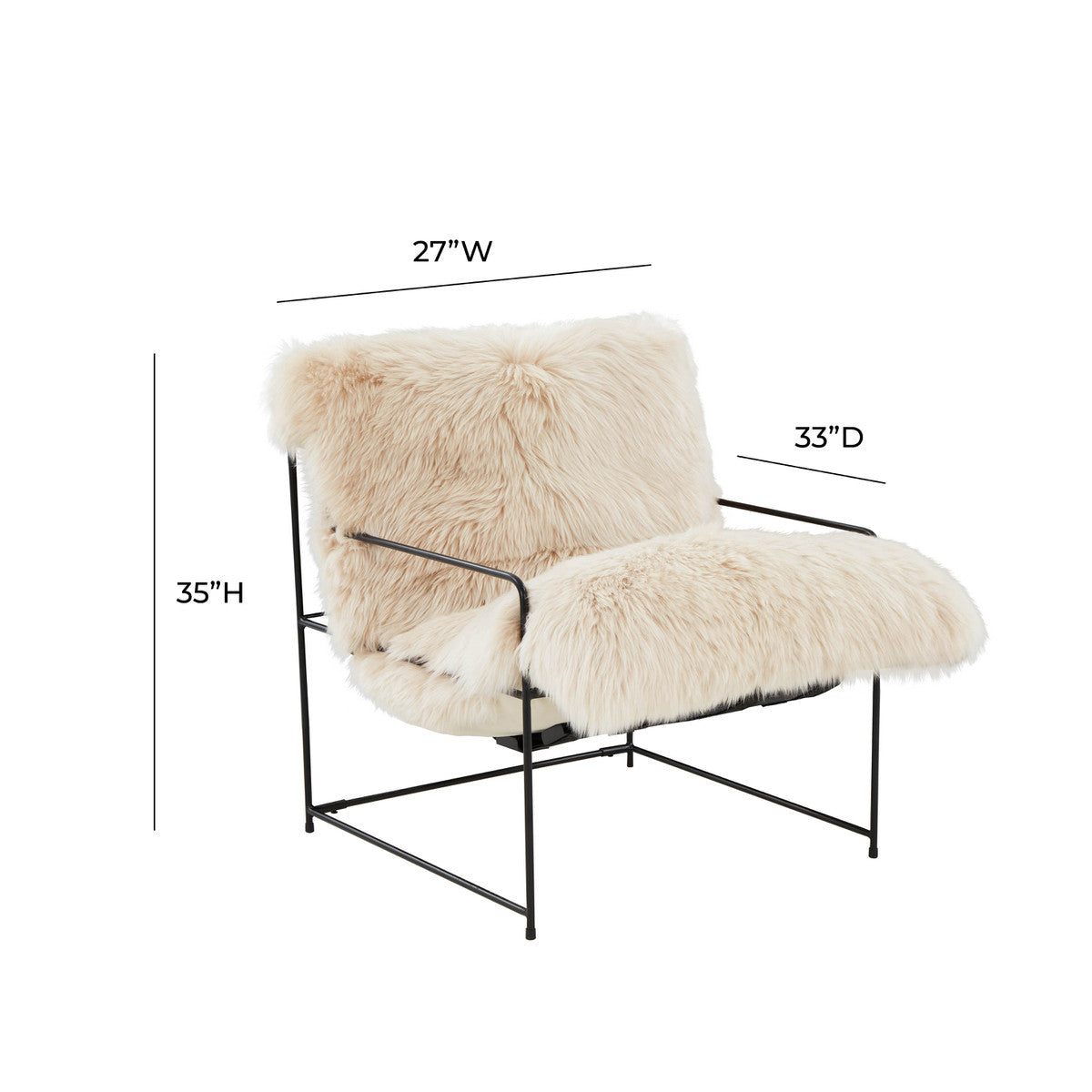 Sophia Genuine Sheepskin Lounge Chair