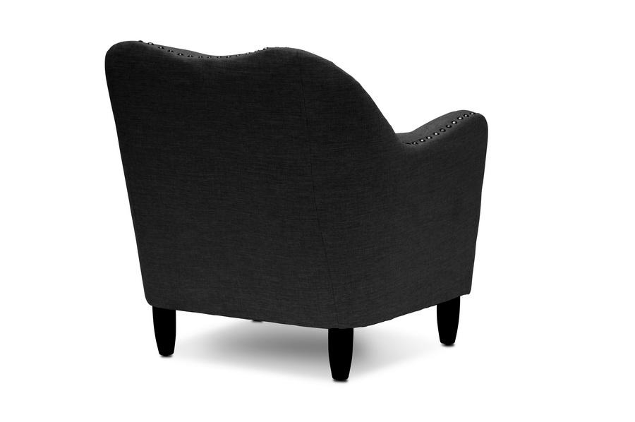 Saffire Gray Linen Modern Accent Chair - living-essentials