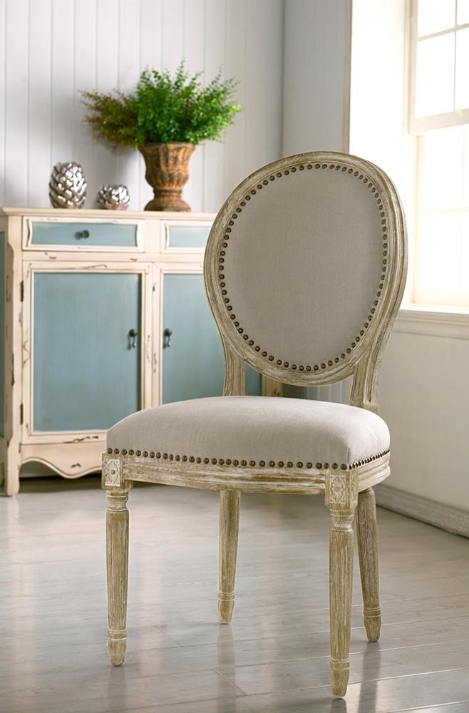 Caine Traditional Round French Accent Chair - living-essentials