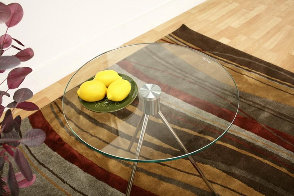 Round Glass Top End Table With Tripod Base - living-essentials