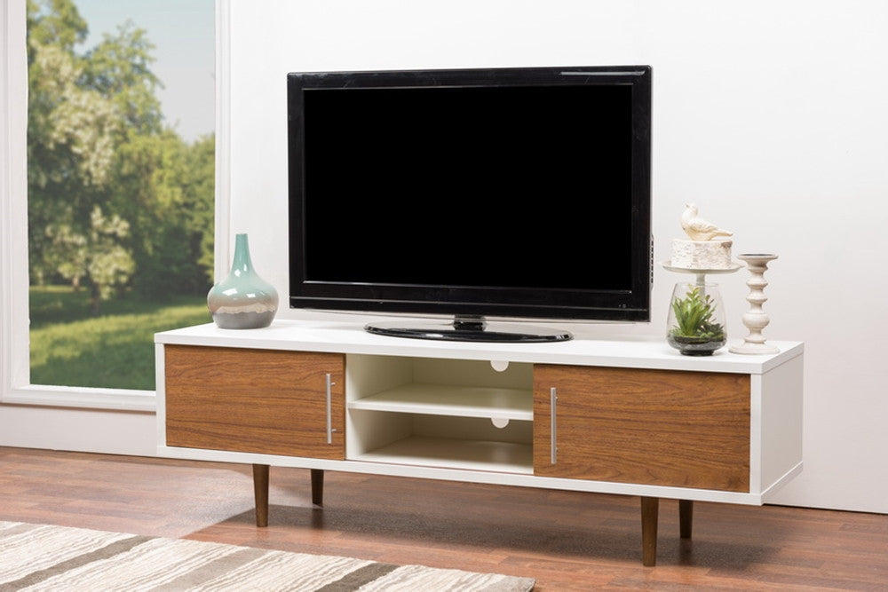 Gennie Mid Century Modern Wood TV Stand - living-essentials