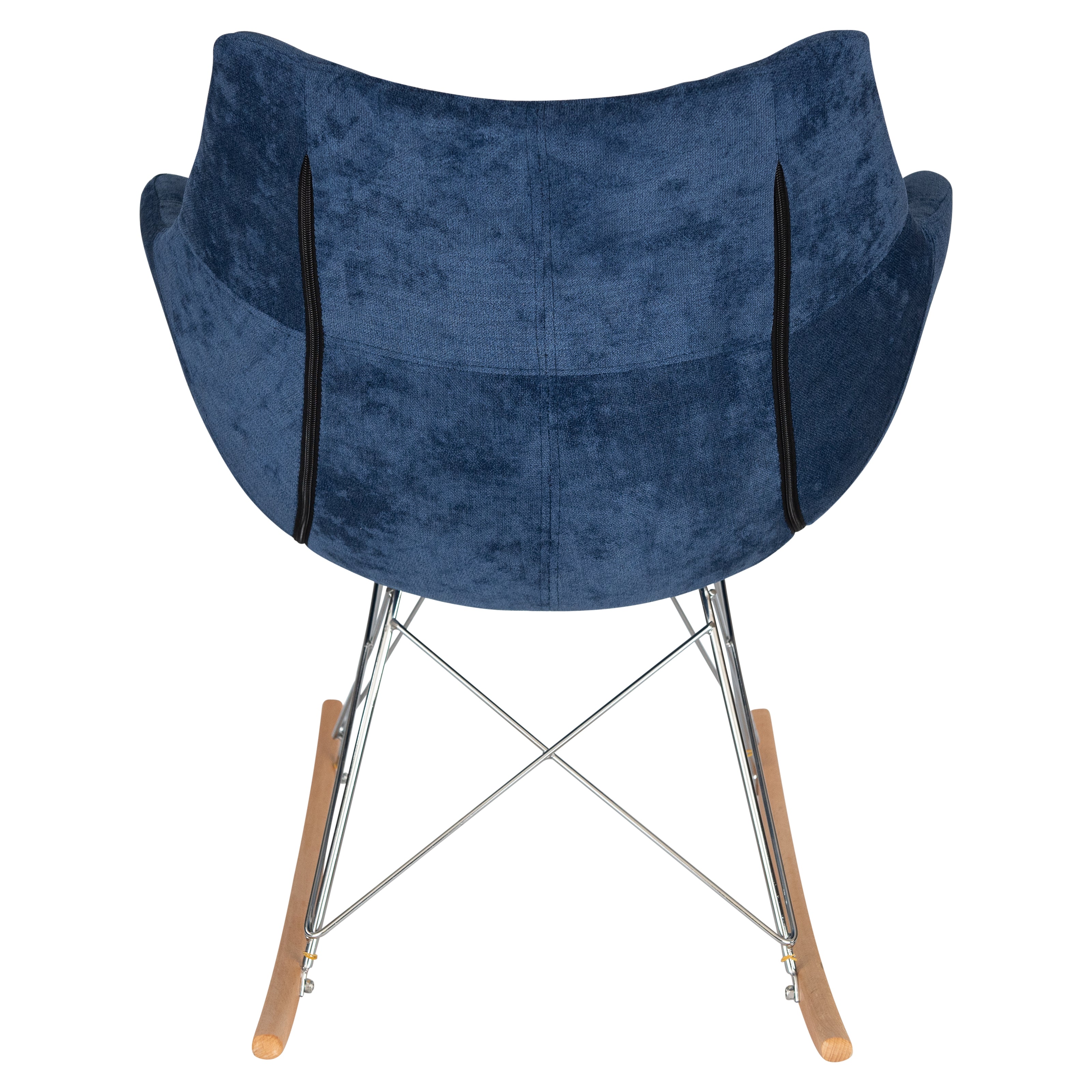 Lewie Velvet Eiffel Base Rocking Chair