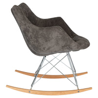Lewie Velvet Eiffel Base Rocking Chair