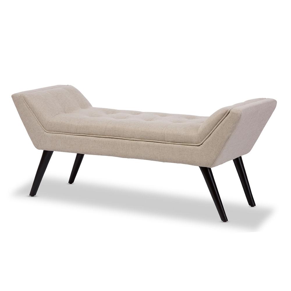 Aiden Mid Century Beige 50 inch Bench - living-essentials