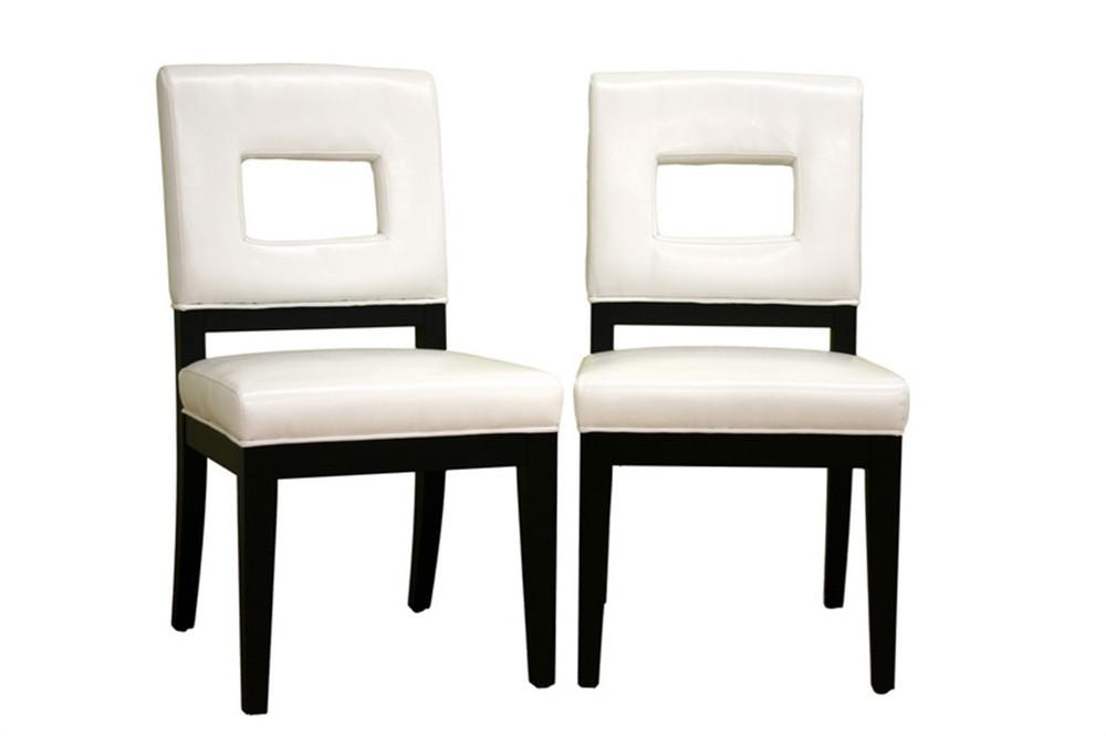 Arjun Cream Leather Dining Chair Set of 2 - living-essentials