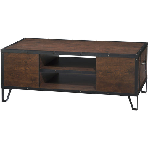 Fraser Industrial Storage Coffee Table in Vintage Walnut - living-essentials