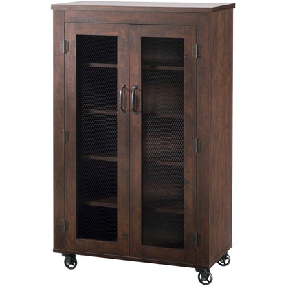 Vita Industrial 5-Shelf Storage Cabinet in Walnut - living-essentials