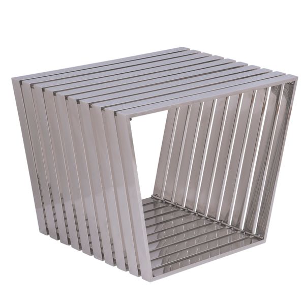 Emfurn Modern Stainless Steel Trapezium Bench