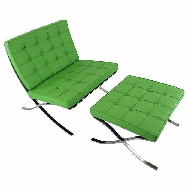 Barcelona Style Chair & Ottoman - living-essentials