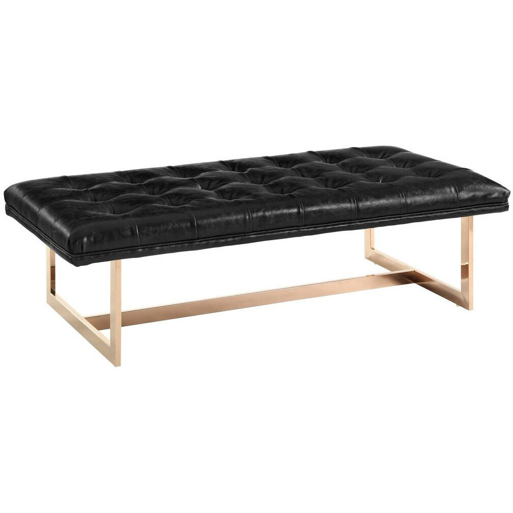 Oslo Contemporary Leather Bench - living-essentials