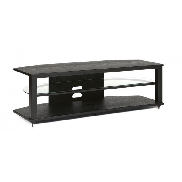 PLATEAU CRX-2V 54 BB Wood 54" TV Stand, Black Oak finish - living-essentials