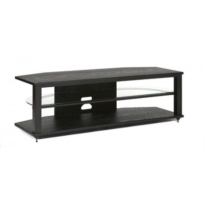 PLATEAU CRX-2V 54 BB Wood 54" TV Stand, Black Oak finish - living-essentials
