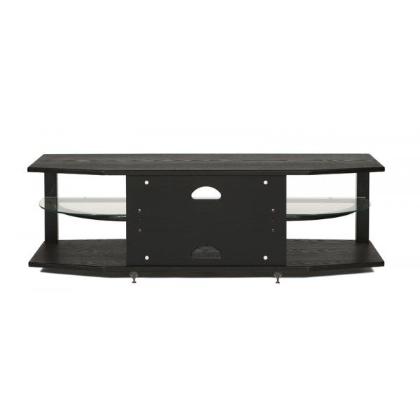 PLATEAU CRX-2V 64 Wood 64" TV Stand, Black Oak finish - living-essentials