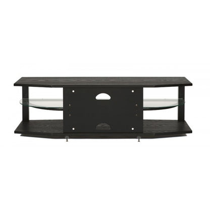 PLATEAU CRX-2V 64 Wood 64" TV Stand, Black Oak finish - living-essentials