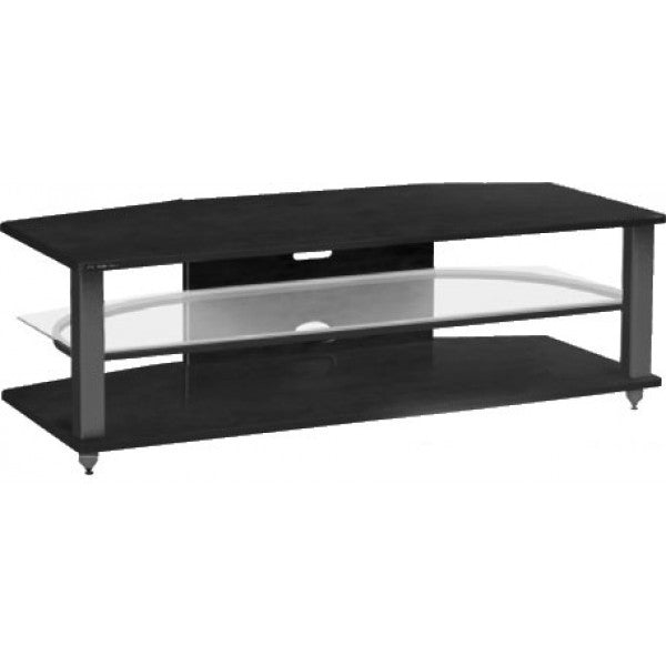 PLATEAU CRX-2V 54 BB Wood 54" TV Stand, Black Oak finish - living-essentials
