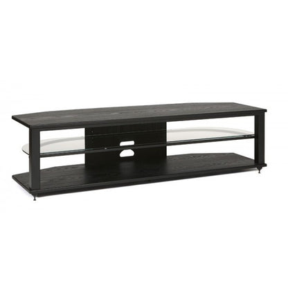 PLATEAU CRX-2V 64 Wood 64" TV Stand, Black Oak finish - living-essentials