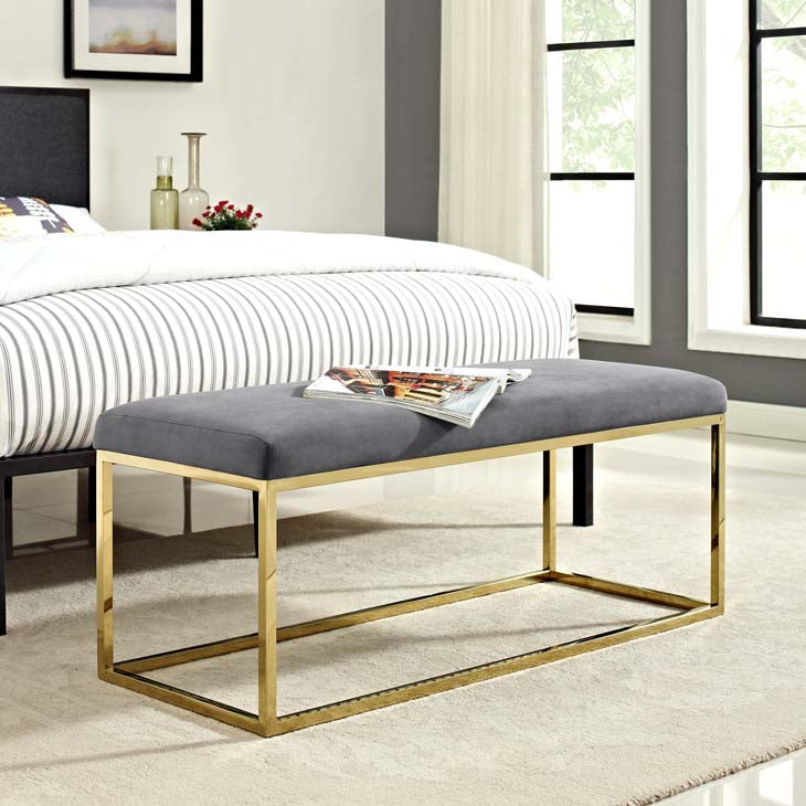 Andie Fabric Bench - living-essentials